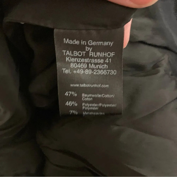 TALBOT RUNHOF Moa Burgundy Metallic Asymmetric Evening Gown Size 14 - Picture 9 of 9